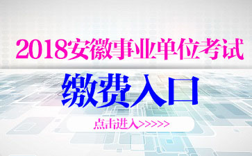 2018安徽事业单位考试缴费入口